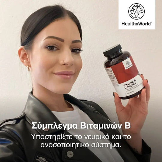 Healthy World B Complex for Energy Immune System Support and Nervous System 365 Tablets
