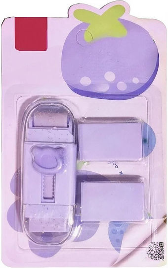 Radiere Retractabilă Alista Home Model Urs Reglare Push-pull Radiere Tip Push Două Radiere De Cauciuc De Înlocuire Incluse Violetă