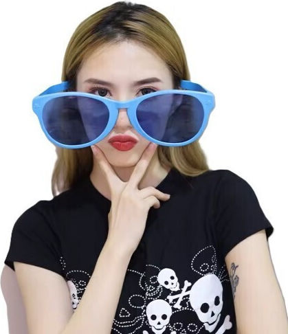 Karnevalsaccessoires Brillen Blau für Halloween aus Kunststoff