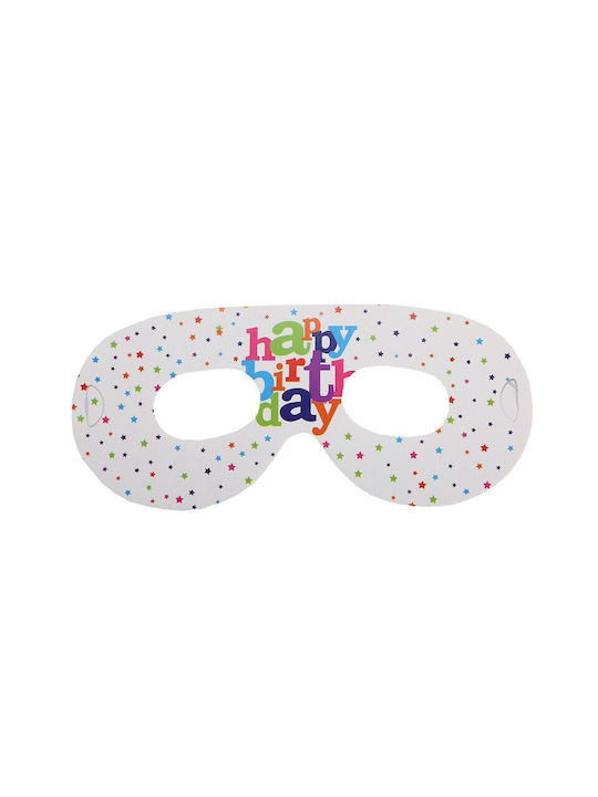 Set 6 Themenmasken Alista Home Happy Birthday Kollektion 16 x 6,5 cm Pappe Mehrfarbig