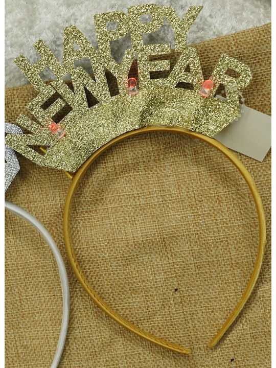 Bentita De Păr Happy New Year Culoare Aurie Mărime Standard Alista Home