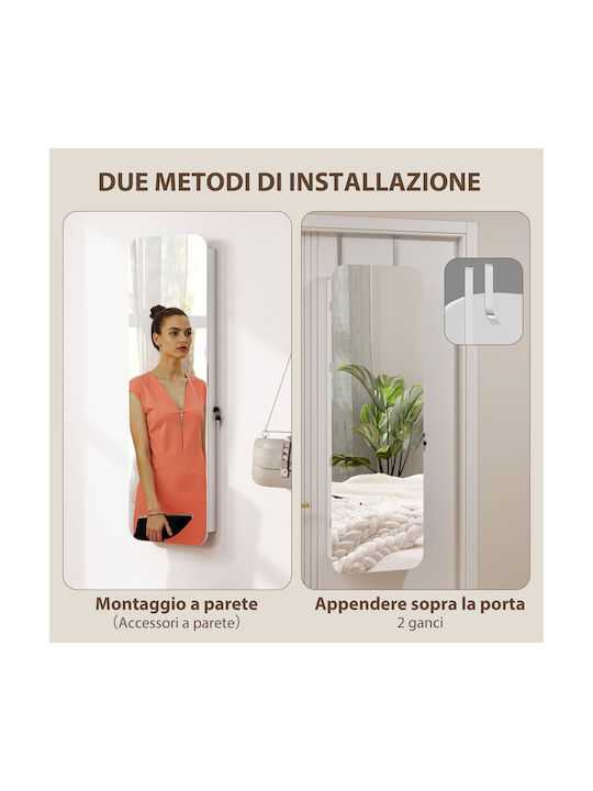HomCom Cutie Pentru Bijuterii Cu Sertar și Oglindă Bej
