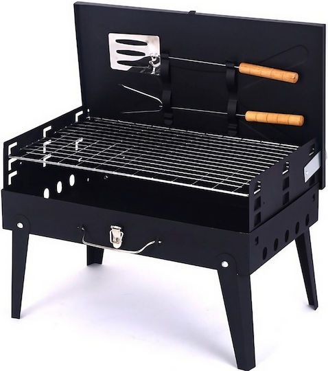 Grătar Portabil Alista Home Stil Geantă pliabil Accesorii Gătit Incluse Realizat Din Metal 46x43x26 Cm Negru