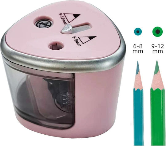 Ascuțitor Electric 2 Găuri Alista Home Gri 4 X Baterii Aa Nu Sunt Incluse 7.5 X 7.5 X 7.5 Cm Roz