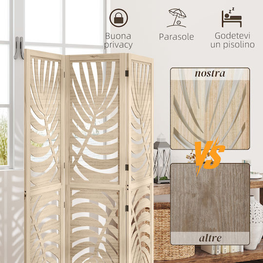 HomCom Wooden Room Divider 120x170cm