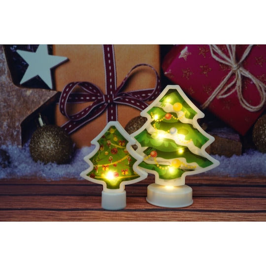 Decoratiune Luminoasa 3D Forma De Copac Alimentata Cu Baterii