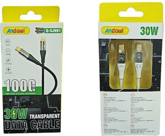 Andowl USB-C Zu Blitzkabel 30W 1m Q-SJ991