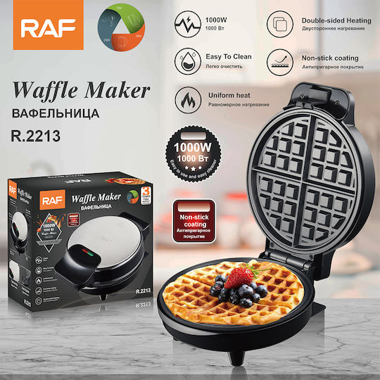 Raf Aparat de Vafe pentru Vafe Rotunde 1000W