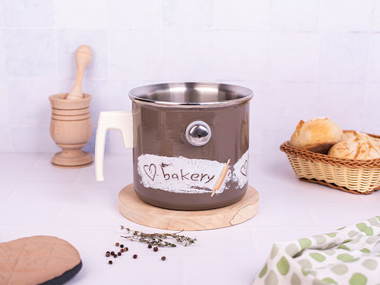 Cafetiere Emailat Argintiu