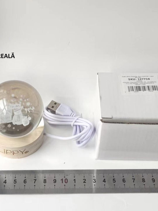 Lampă Decorativă Iluminată De Crăciun Cu Baterie 3x3cm