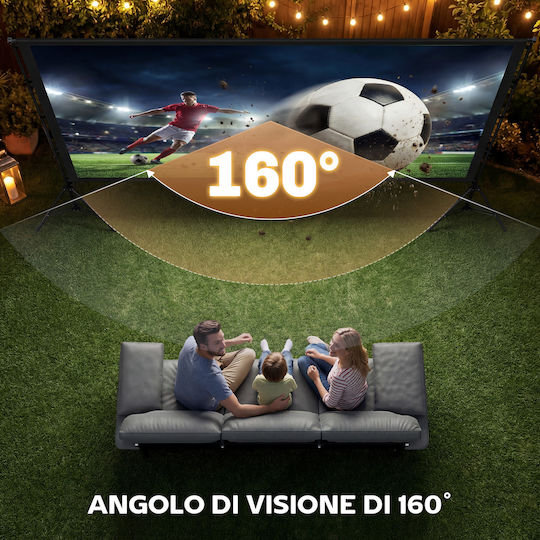 HomCom Οθόνη Προβολής Projector Δαπέδου 16:9 / 120"