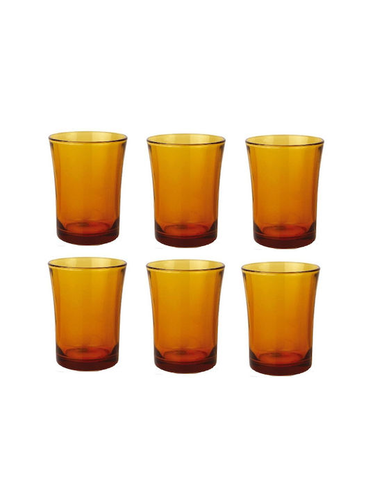 Set Duralex Saphir Glass Brown Water Glasses 210ml 6 Pieces