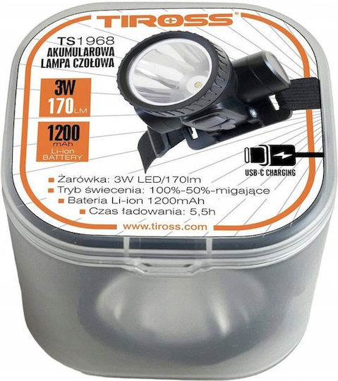 Tiross Φακός Κεφαλής LED