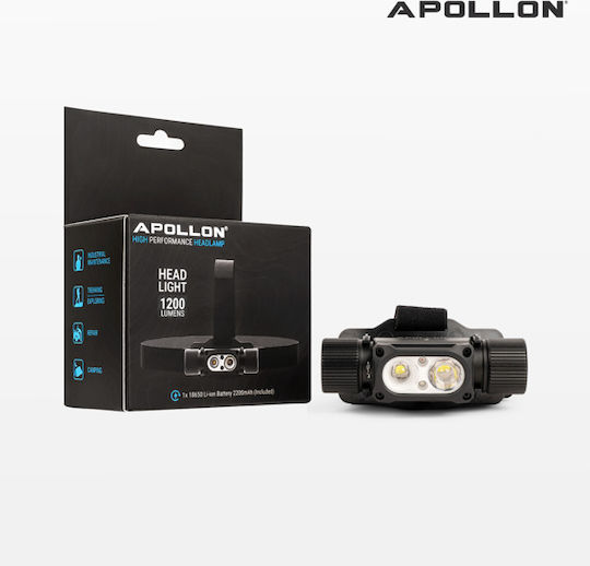 Apollon Făclie de Cap LED cu Luminozitate Maximă 1200lm