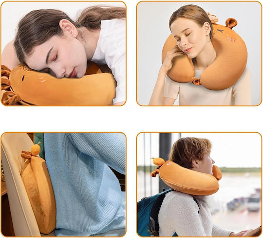 Alista Home Μαξιλαράκι Ταξιδίου Memory Foam Καφέ