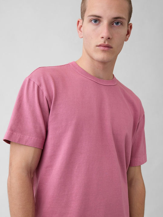 Kurzarm Herrenbluse Rosa Pink