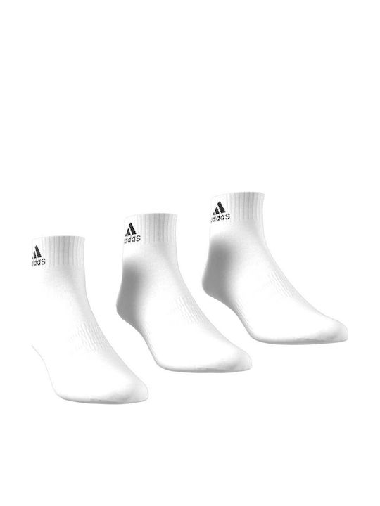 adidas Thin and Light Running Κάλτσες Λευκές 3 Ζεύγη