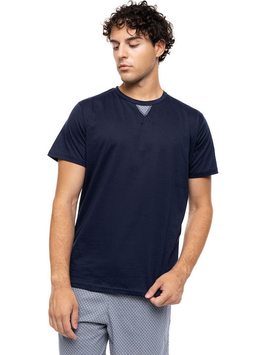 Ulisse Καλοκαιρινή Ανδρική Πιτζάμα Yacht Blue
