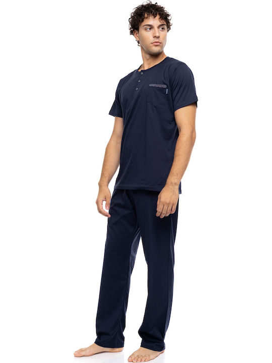 Ulisse Summer Men's Pyjama Yacht Blue