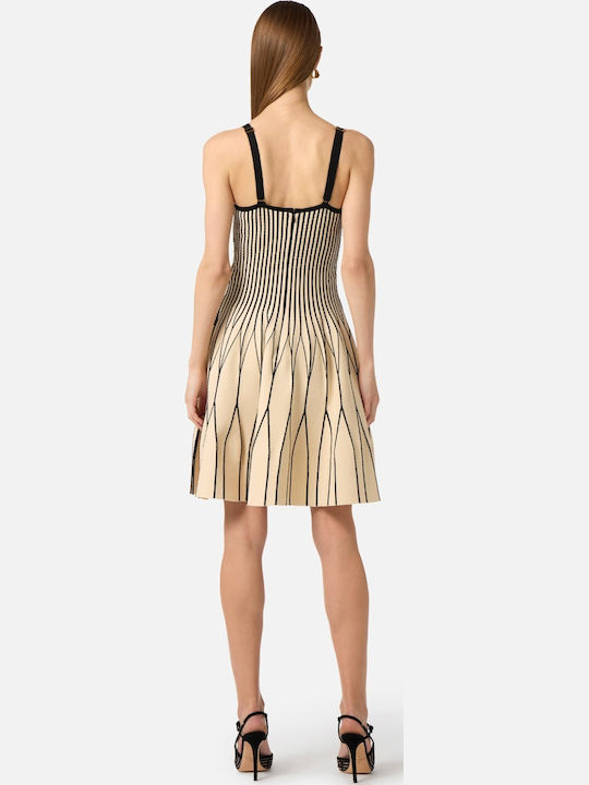 Elisabetta Franchi Knitted Evening Dress White