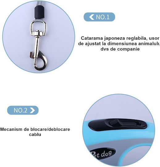 Alista Home Lesu Pliabil Pentru Câine Curea Verde 3m Până La 20kg