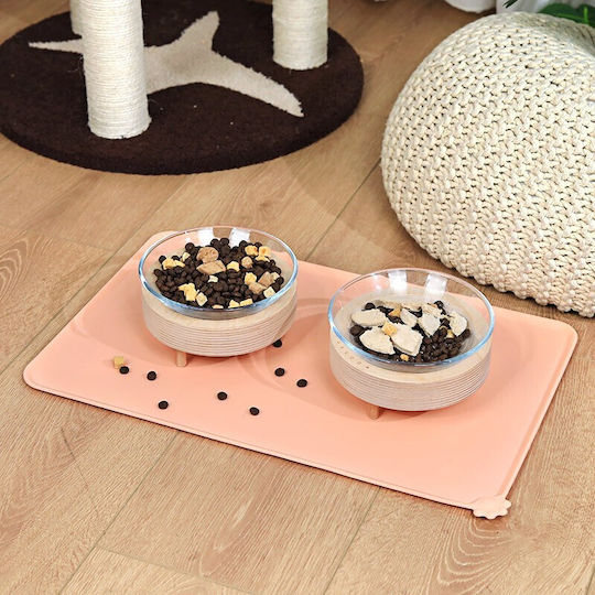 Alista Home Set De Măsuțe Din Silicon Pentru Câine 48.5cm Roz