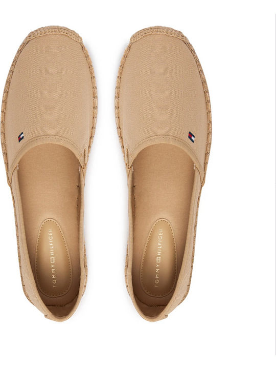 Fabric Women's Espadrilles in Beige Colour