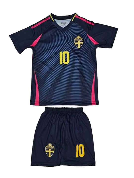 Kids Football Set Ibrahimovic Sweden National Team Anniversary 2025 Dark Blue Balón De Oro Unisex Kids Dark Blue Ab134