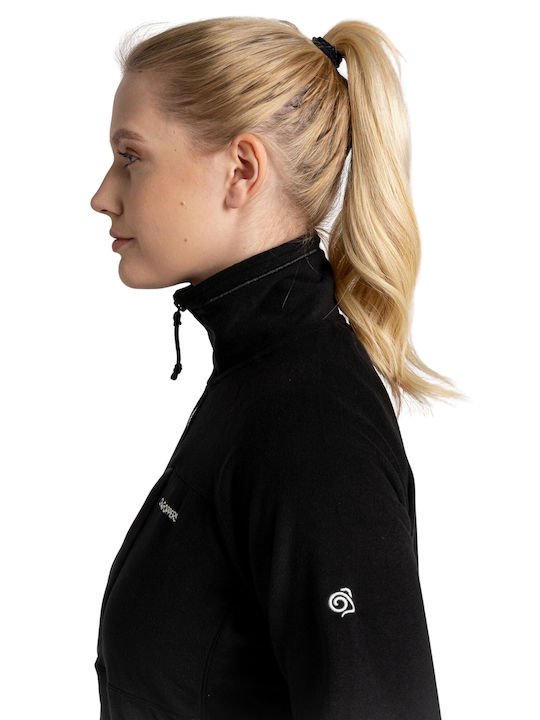 Damen Strickjacke mit Reissverschluss in Schwarz Farbe