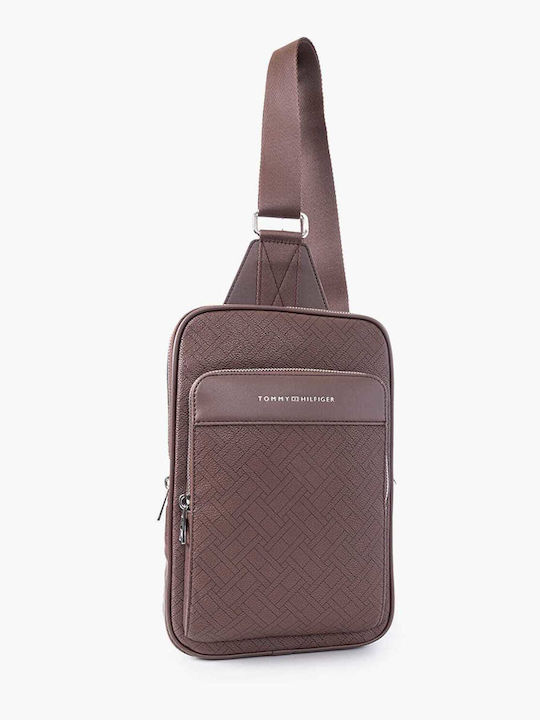 Tommy Hilfiger Tommy Men's Shoulder Crossbody Bag Brown Tommy Hilfiger Tommy Men's Shoulder Crossbody Bag Brown