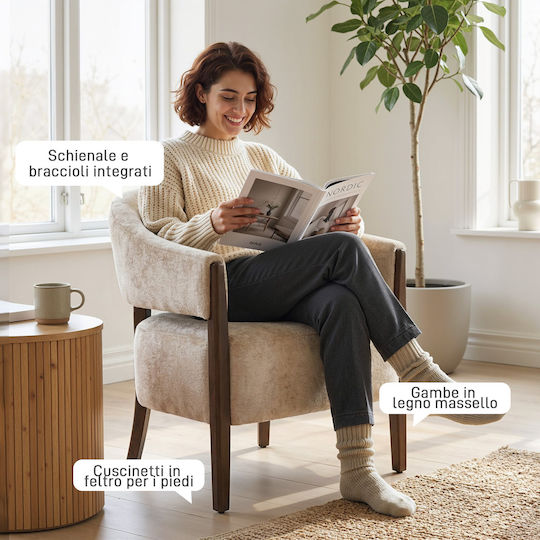 Relax Sessel Beige 71x63.5x78.5cm