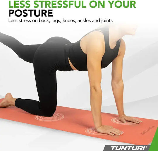 Tunturi Trainingsmatte Pilates Rosa mit Tragegurt (183x61cm)