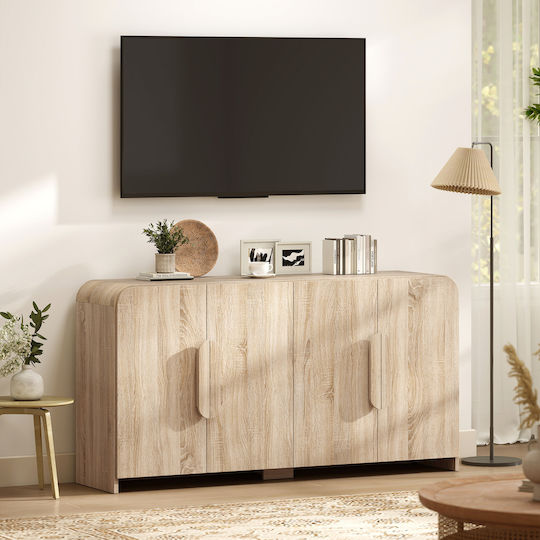 Επιδαπέδιο Ντουλάπι Φυσικό Ξύλο 157x39x82εκ.