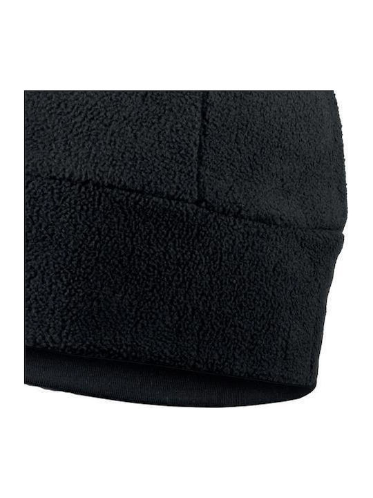 Beanie Unisex Fleece Σκούφος Πλεκτός σε Μαύρο χρώμα