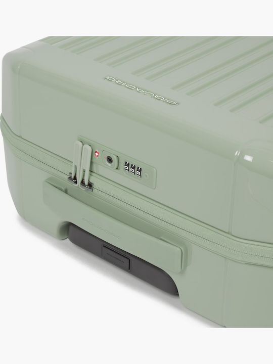 Piquadro Βαλίτσα Ταξιδίου Καμπίνας Light Green με 4 Ρόδες Ύψους 55εκ.