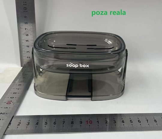Alista Home Tavă De Săpun De Birou Din Sticlă Gri