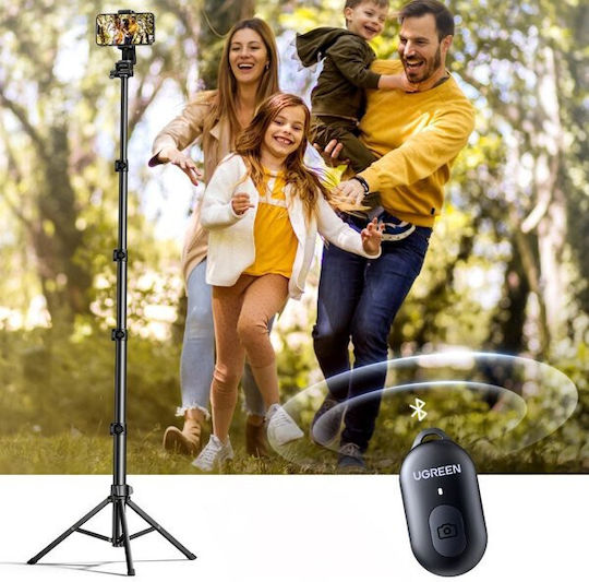 Ugreen LP680 Селфи Стик Трипод За Мобилен Устройство Bluetooth Черен