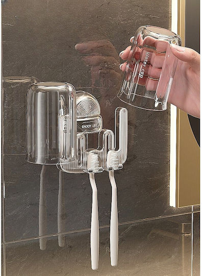 Alista Home Ποτηροθήκη Πλαστική με Βεντούζα Γκρι 4775277348242