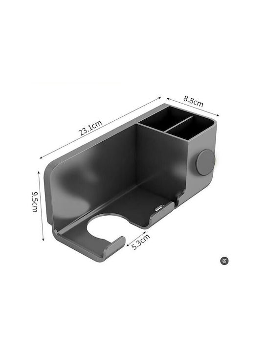 Alista Home Organizator Auto Montat Pe Perete Din Plastic Gri