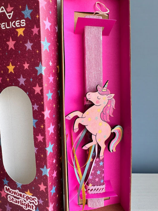 Osterkerze Einhorn Runde Beduftete Handgefertigte mit Box