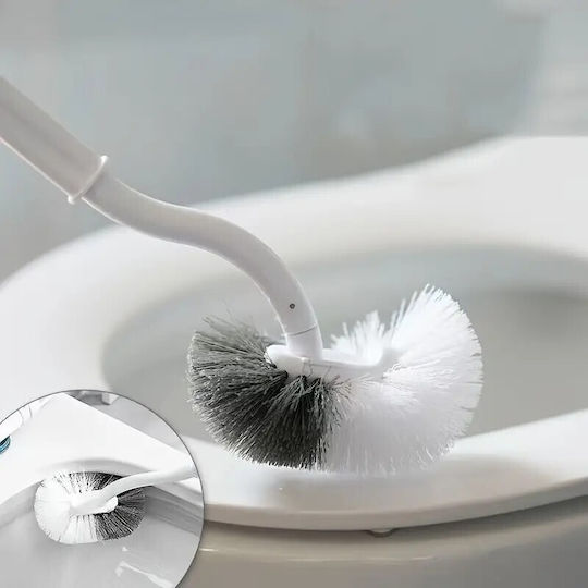 Alista Home Perie de Toaletă din Plastic pentru Baie Albă
