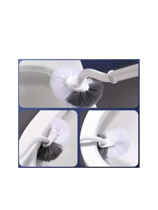 Alista Home Perie de Toaletă din Plastic pentru Baie Albă
