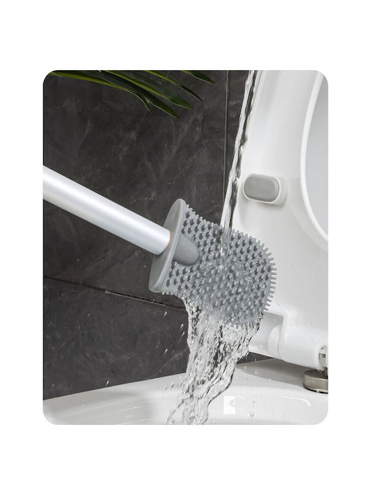 Alista Home Perie de Toaletă din Plastic Gri pentru Baie