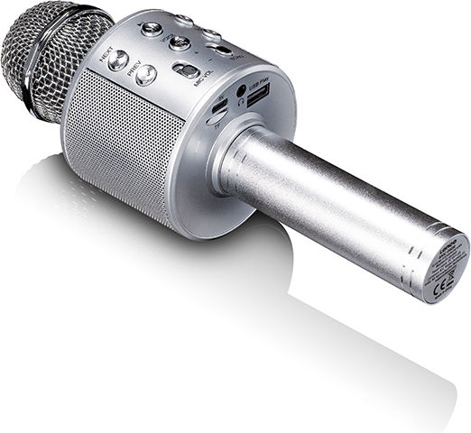 Lenco Μικρόφωνο Karaoke Ασύρματο BMC-040SI Ασημί