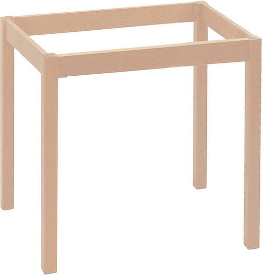 Woodwell Βάση Τραπεζιού Ξύλινη Τραπέζι Άβαφο 60x60x73cm