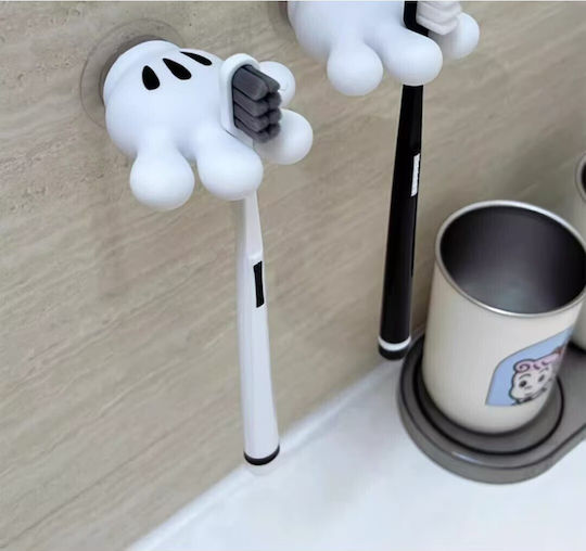 Alista Home Bază de Susținere pentru Periuță de Dinți din Plastic cu Ventuză Albă 4775277384431