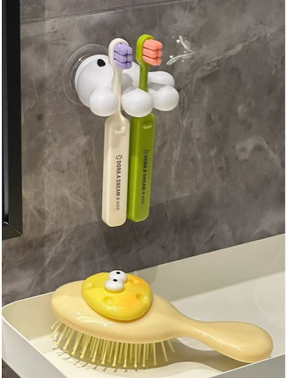 Alista Home Bază de Susținere pentru Periuță de Dinți din Plastic cu Ventuză Albă 4775277384431