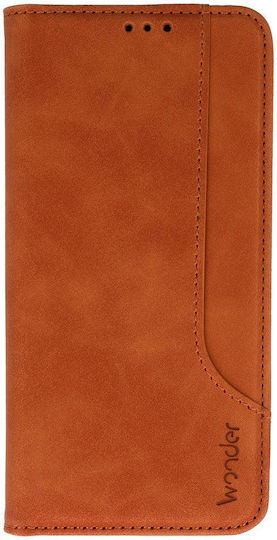 Wonder Back Cover Synthetic Leather / Silicone Brown (Moto G42)