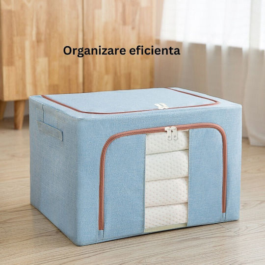 Alista Home Casetă Textilă De Depozitare Pentru Pătură/Duvet Și Haine Albastră 60x42x40cm