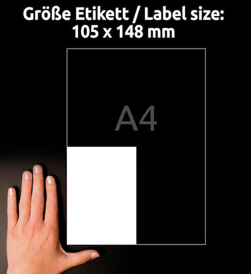 Avery 400 Self-Adhesive Rectangular A4 Labels 14.8x10.5mm